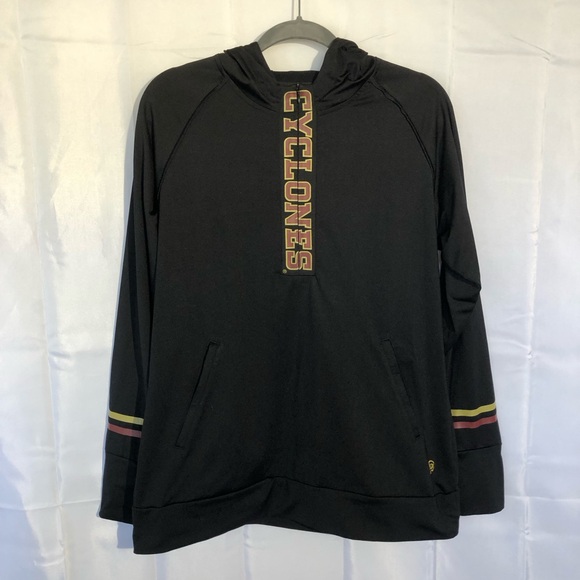 Authentic Iowa Stare Cyclone 1/4 Zip Up Hoodie with Thumb Holes - Size L - Picture 1 of 9